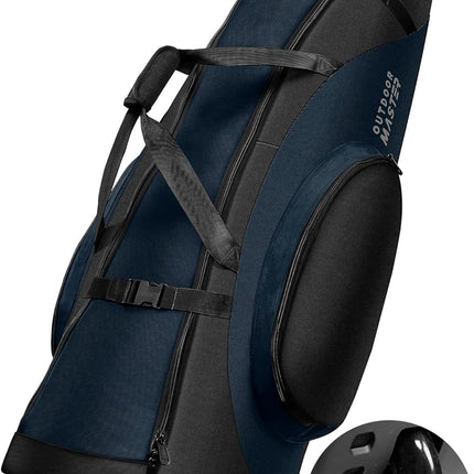 OutdoorMaster Padded Golf Club Travel Bag with Wheels, 900D Heavy Duty Oxford Waterproof -Alligators-Blue