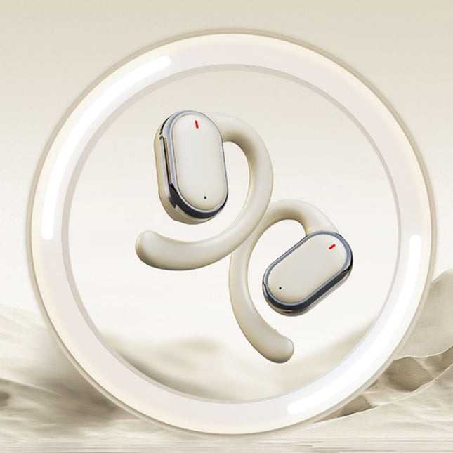 Bluetooth 5.3 Wireless Earbuds Deep Bass Over Ear - Beige