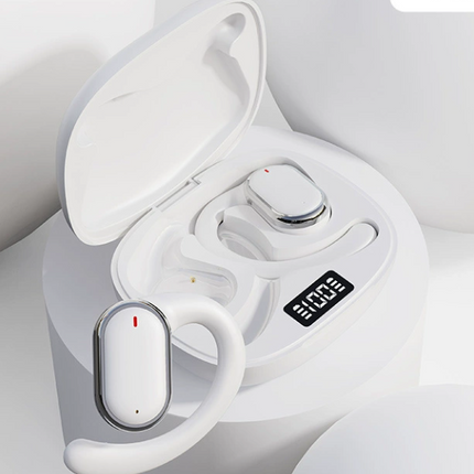 Bluetooth 5.3 Wireless Earbuds Deep Bass Over Ear - White