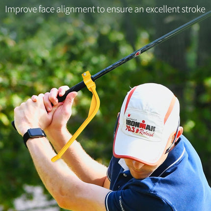 Golf Training Wrist Hinge Golf Swing Training Aid Swing Correcting Trainer Tool for Golfers Beginners Arm Elbow Posture Teaching Accessory for Golf Club Practice