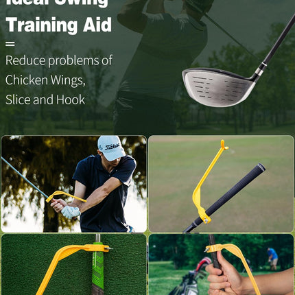 Golf Training Wrist Hinge Golf Swing Training Aid Swing Correcting Trainer Tool for Golfers Beginners Arm Elbow Posture Teaching Accessory for Golf Club Practice