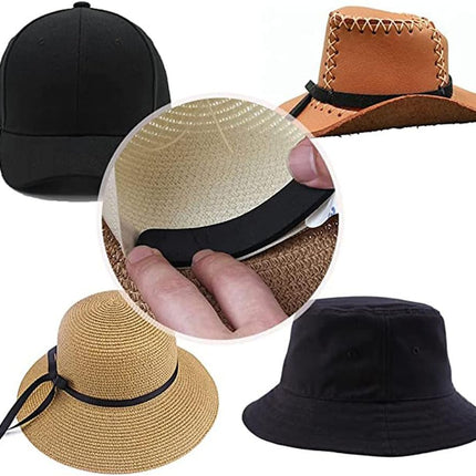12pcs Hat Size Tape Hat Size Reducer Inserts Liner Foam Reducing Sizing Tape Sizer Self Adhesive for Hats Caps Make Smaller Sweatband Black