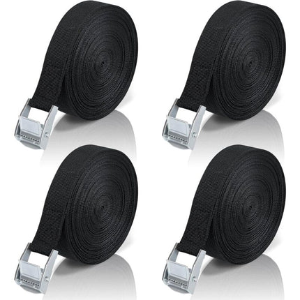 10M Tie Down Strap, 4 pcs Ratchet Strap With Zinc Alloy Buckle For Motorcycle/Car/Bike Carrier/Luggage/Moving Securing