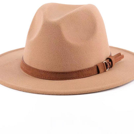 Hat - Sun hat - Bucket hat - Women's sun hat - Men's bucket hat - Hiking hats - Waterproof wool hats - Roll-up felt hats for outdoor use - Foldable leather lining - For men and women (Camel)