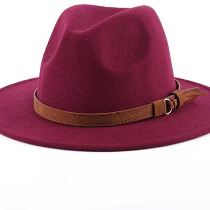 Cap - Sun hat - Bucket hat - Men's sun hat - Men's bucket hat - Hiking hats - Waterproof wool hats - Roll-up felt hats for outdoor use - Foldable leather lining - For men and women (Bordeaux)