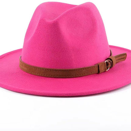 Hat - Sun hat - Bucket hat - Women's sun hat - Men's bucket hat - Hiking hats - Waterproof wool hats - Roll-up felt hats for outdoor use - Foldable leather lining - For men and women (rose red)