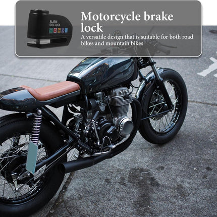 Brake disc lock with alarm - With reminder cable - 7 mm - Motorcycle lock - Scooter lock