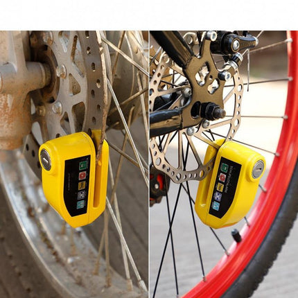 Brake disc lock with alarm - With reminder cable - 7 mm - Motorcycle lock - Scooter lock