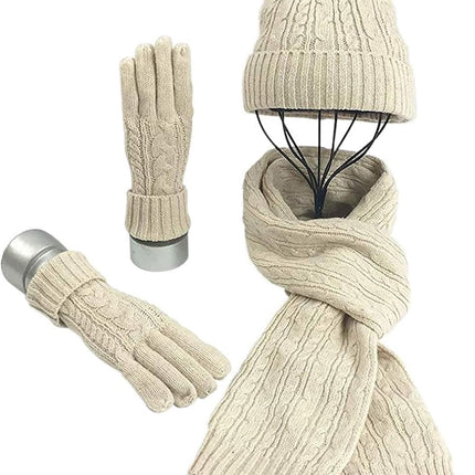 Women's Winter Hat and Scarf - Ski Hat - Gloves - Warm Winter Hat - Snowboard, Skate, Riding - Windproof and Warm - Soft and Comfortable - Warm Fleece Lining - Neck Warmer