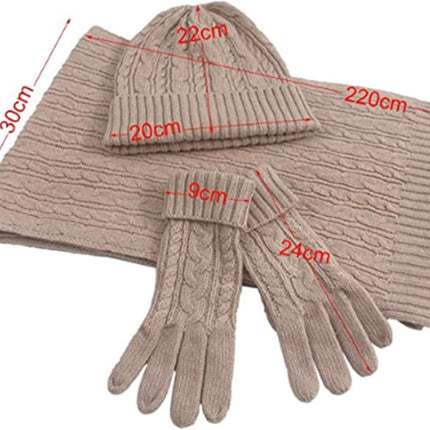 Women's Winter Hat and Scarf - Ski Hat - Gloves - Warm Winter Hat - Snowboard, Skate, Riding - Windproof and Warm - Soft and Comfortable - Warm Fleece Lining - Neck Warmer