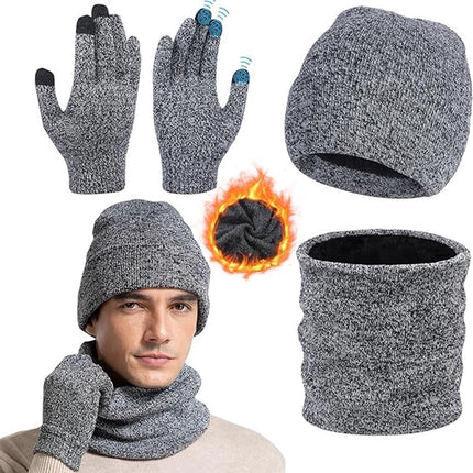 Beanie - Cotton beanie - Warm winter beanie - Scarf - Gloves - Touchscreen gloves - Ski mask - 3-in-1 beanie - Snowboard, skate, riding - Windproof and warm - Soft and comfortable - Warm fleece lining - Neck warmer
