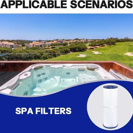 2-pack Pool Filter Cartridges Compatible with Unicel C-4326 Pleatco PRB25-IN Filbur FC-2375, 25 Square Feet