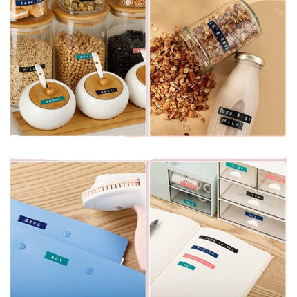 Portable Label Printer with 6 Rolls of Label Tape, Easy to Operate, Multifunction 3D Printer for Home Use, Pink