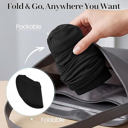 Women's UPF 50+ UV Protection Sun Visor Hat |  That Girl Aesthetic High Ponytail Wide Brim Hat | Birthday Gift for Her Beach Golf Hiking Outdoor Daily Casual WearBlack
