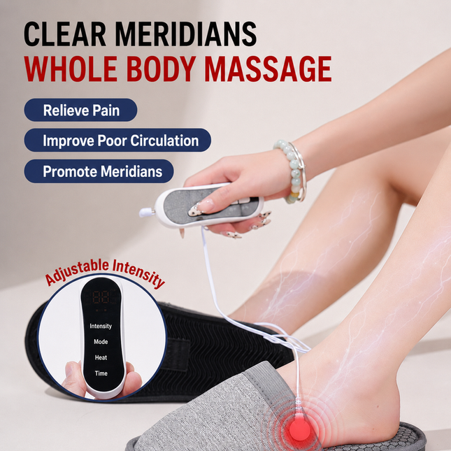 EMS Foot Massage Slippers TENS Therapy 8 Modes 15 Intensities, EU 36-39