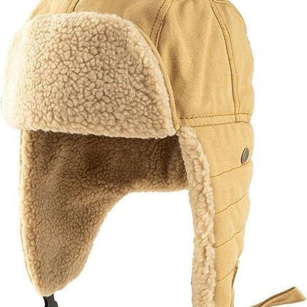 Winter Aviator Hat Thickened Cotton with Earmuffs Khaki, One Size