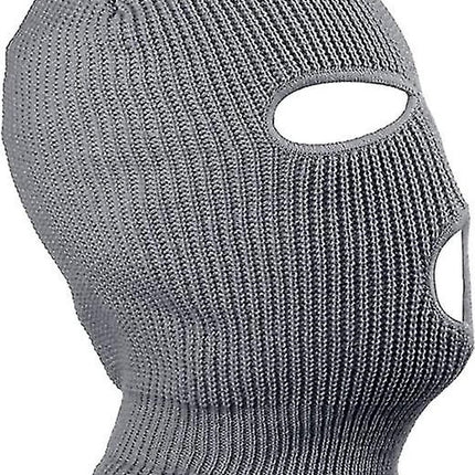 2x Facemask I Sports hat I Three-hole hat I Ski hat I Bivouac I Balaclava I One Size I Gray