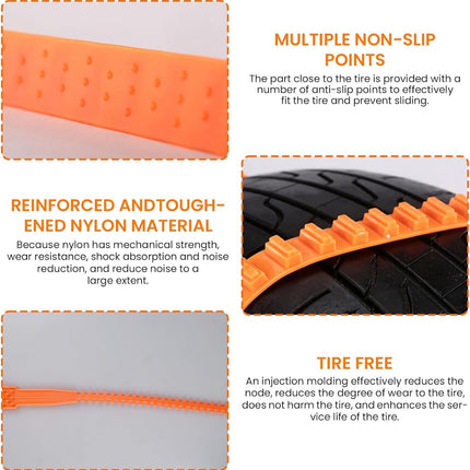 Snow Chain - Anti-slip for Car Tires - 8-pack - Reusable anti-slip cable ties - 88 x 4 cm - Adjustable tire chains - Suitable for cars, trucks, etc. - Universal snow chains - Anti-slip chains
