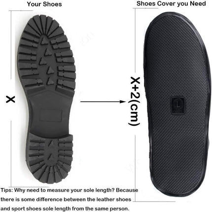 Waterproof Shoe Covers - Rain Shoe Covers - with Zipper and Drawstring - Waterproof Shoe Protectors - Motorcycle Scooter Bicycle Shoe Cover - Shoe Rain Cover - Shoe Cover - Shoe Covers - Anti-Slip - Size 41-42 - Black