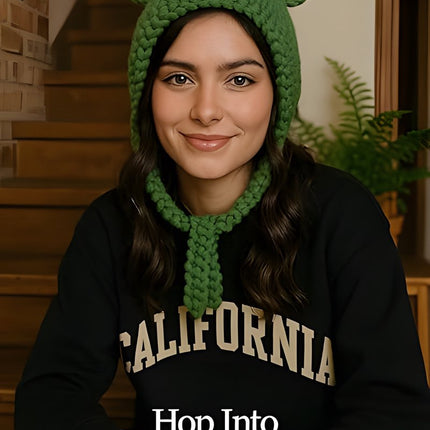 Beanie - Knitted Frog Hat - Creative Stylish Caps - Cute Animal Hat - Frog Hat with Big Eyes - Party Roleplay Hat - Accessories - Headwear - Ergonomic - Very Comfortable - Warm for Autumn and Winter - Halloween / Christmas - Gifts