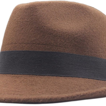 Hats - elegant jazz hat - warm Bucket Hat - Fedora hat - jazz cap - Sun hat - Accessories - Headwear - Hats - Hat - Festival - Gifts - Unisex - for wedding /party /beach /pool /park /camping /picnic /hiking - Brown