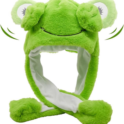 Frog Hat - Creative Stylish Caps - cute plush animal hat - frog hat with big eyes - party role-playing hat - Accessories - Headwear - Ergonomic - Very comfortable - Warm - Halloween - Christmas - Gifts - unisex