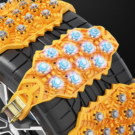 Snow Chains - Safety - Winter Car - Tires - Quick and Easy Installation - For Various Tire Sizes - For Car/SUV Tire Widths With 165 mm-265 mm - Jump Start Anti-Slip Chains - 40x11 cm - Yellow - 1 Piece