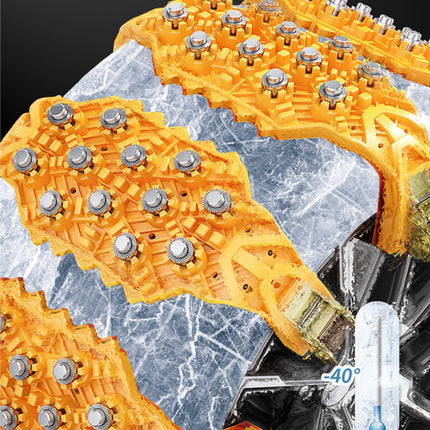 Snow Chains - Safety - Winter Car - Tires - Quick and Easy Installation - For Various Tire Sizes - For Car/SUV Tire Widths With 165 mm-265 mm - Jump Start Anti-Slip Chains - 40x11 cm - Yellow - 1 Piece