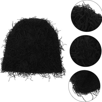 Beanie - Warm Hat - Cuffed Beanie - Premium Knitted Hat - Winter Sports Hat - Sports & Daily Use - Men & Women - Good Moisture Wicking - One Size - Black