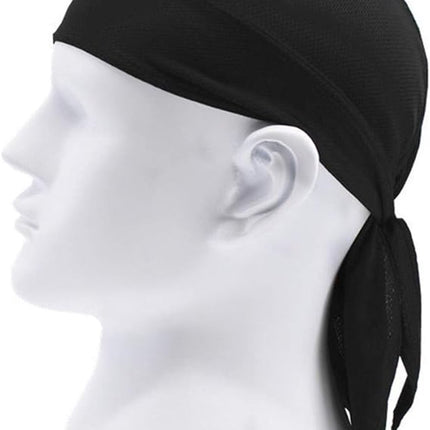 4 pieces - Cycling Cap - Frost Cap - Cycling Headscarf - Skullcap - Sweat-Wicking Beanie - Beanie - Headband - Quick-Drying Pirate Hat - Outdoor Beanie - Hip Hop Hat - Motorcycle Headscarf - Sweat-Wicking Skull Caps - Bandana for Men & Women - Black