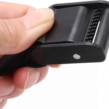 4 pieces - Tension straps - Lashing straps - Fastening straps - 25 MM * 1.5 meters long - Polyester fibers - Black - with buckle - adjustable - for vans, bicycles, trailers, luggage