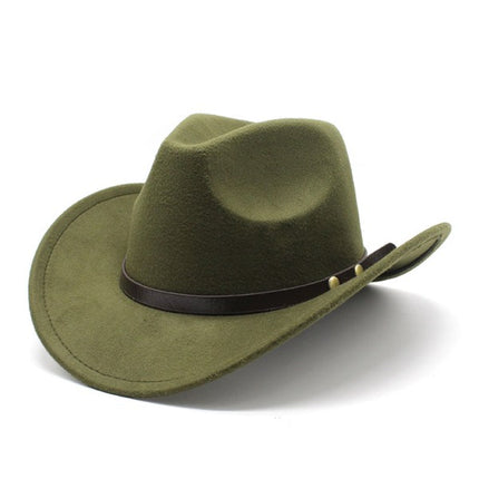 Cowboy Hat Pink Felt Rolled Brim Riding Hat for Men Women Compatible with American Western Style