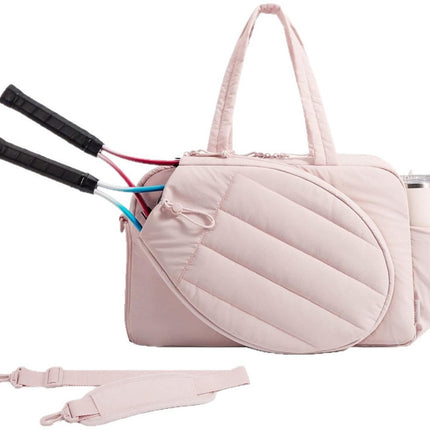 Tennis Bag - Tennis Backpack - 42L with Shoe Compartment - Sports Bag - Waterproof Racket Bag - Protective Racket Compartment - Portable as a Shoulder Bag - Pink