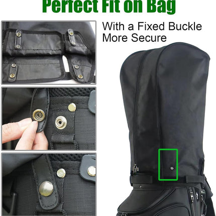 Golf Bag Cover - Waterproof Rain Cover - Golf Bag Rain Cover - Fits Almost All Travel Bags Golf Bag - Carrying Cart for Men and Women Golfers (Color: Canvas Black)