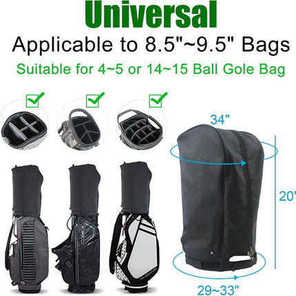 Golf Bag Cover - Waterproof Rain Cover - Golf Bag Rain Cover - Fits Almost All Travel Bags Golf Bag - Carrying Cart for Men and Women Golfers (Color: Canvas Black)