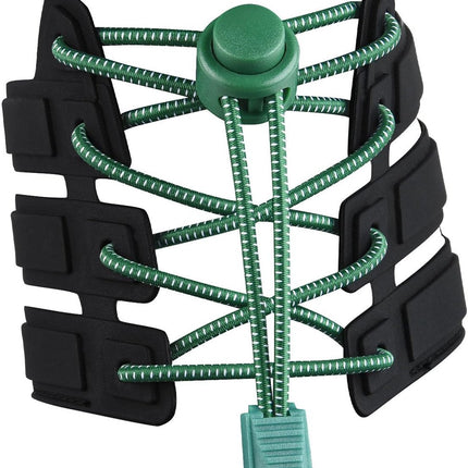 Sneaker Laces 120CM suitable for Sneakers - Elastic laces without a knot - Suitable for students and adults - With strong buckle and quick-release function (Green)