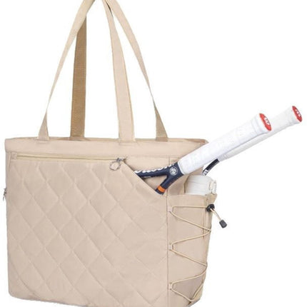 Backpack - Tennis Bag - Handbag - Sports Bag - Waterproof Racket Bag - Suitable for multiple rackets with shoe compartment - Beige
