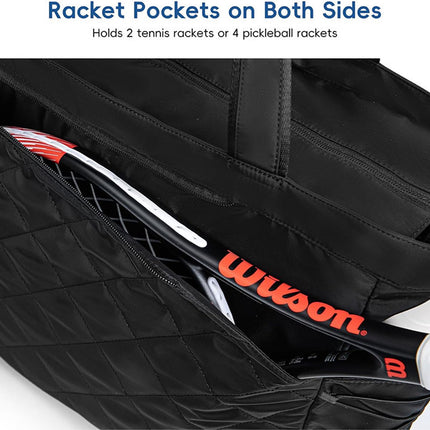 Backpack - Tennis Bag - Handbag - Sports Bag - Waterproof Racket Bag - Suitable for multiple rackets with shoe compartment - Beige