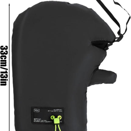 Cycling Gloves - Extra Padded Cycling Gloves - Warm Gloves - Cycling Gloves - Scooter Gloves - Hand Warmers - Cycling Accessories - With Reflective Strips - Winter - Windproof - Waterproof （Black）