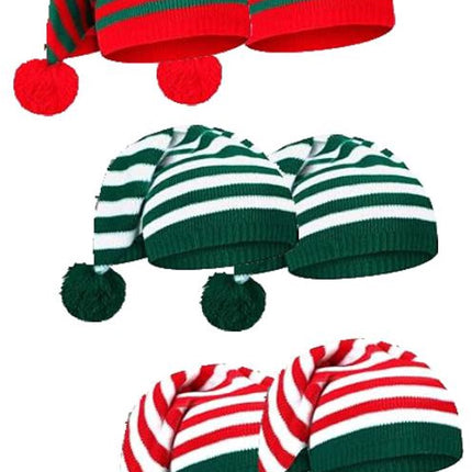 Hats - 6 pieces - Santa hats - Three styles of Santa hats - One size - Unisex - Christmas accessories/decorations