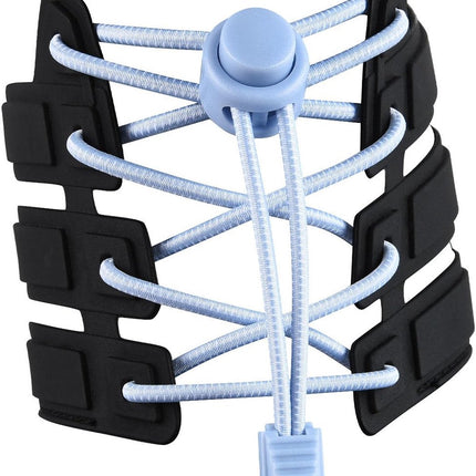 Sneaker Laces 120CM suitable for Sneakers - Elastic laces without a tie - Suitable for students and adults - With strong buckle and quick-release function (Light blue)