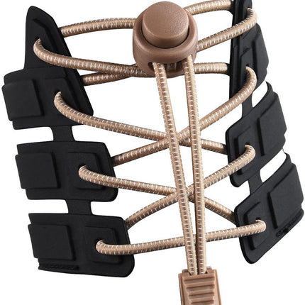 Sneaker Laces 120CM suitable for Sneakers - Elastic laces without a tie - Suitable for students and adults - With strong buckle and quick-release function (Apricot)