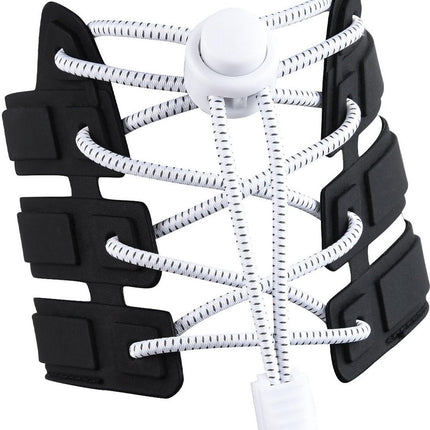 Sneaker Laces 120CM suitable for Sneakers - Elastic laces without a tie - Suitable for students and adults - With strong buckle and quick-release function (White)