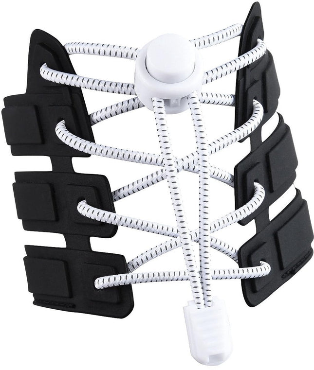 Sneaker Laces 120CM suitable for Sneakers - Elastic laces without a tie - Suitable for students and adults - With strong buckle and quick-release function (White)