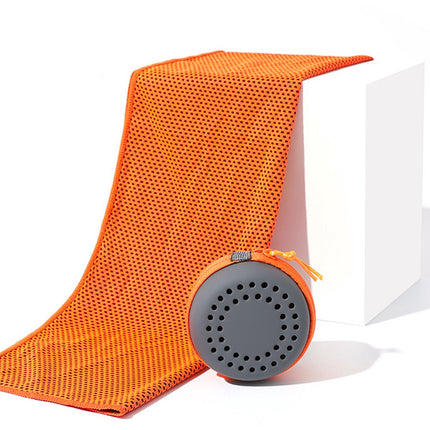 Cooling Towel for Summer & Sports - Quick-Drying & Cooling - Quick-Drying Towels - Cooling Towels for Running - With Storage Box - 30x80 cm (Adult Size) Orange