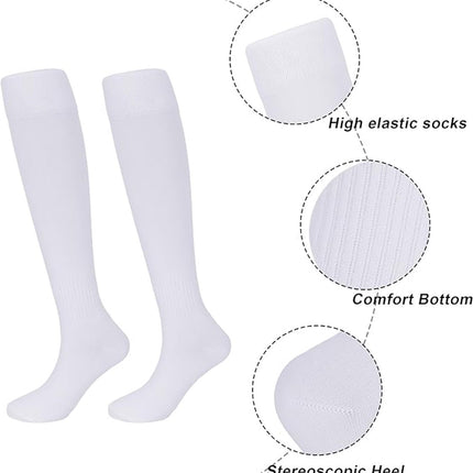 Socks - Sports Socks - Anti-Slip Thickened - Football Socks - Training Socks - Breathable and Sweat-Wicking Socks - White - Sizes 37-44