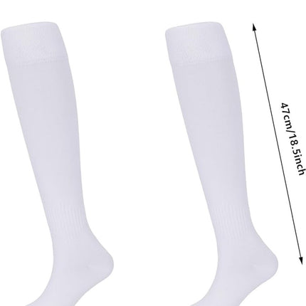 Socks - Sports Socks - Anti-Slip Thickened - Football Socks - Training Socks - Breathable and Sweat-Wicking Socks - White - Sizes 37-44