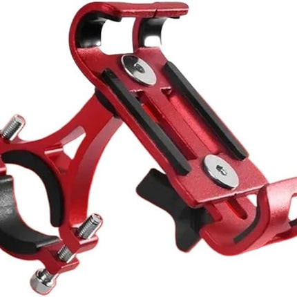 Phone holder for bicycle and motorcycle - Universal phone holder - 360° rotatable and tiltable - Bicycle accessories - Red