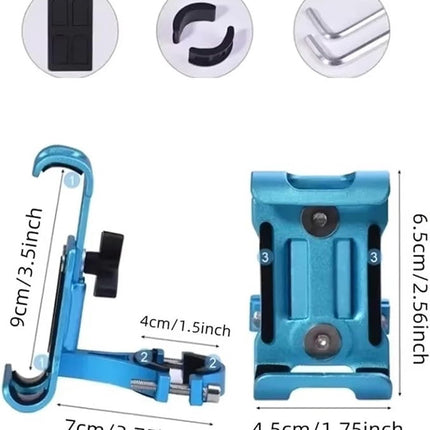 Phone holder for bicycle and motorcycle - Universal phone holder - 360° rotatable and tiltable - Bicycle accessories - Red