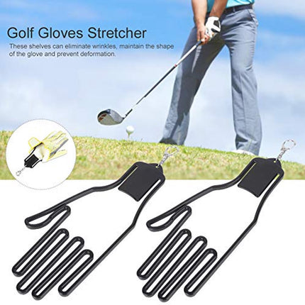 2-Pack Glove Supports - Black Plastic Frame to Prevent Deformation - For Golf & Outdoor Gloves